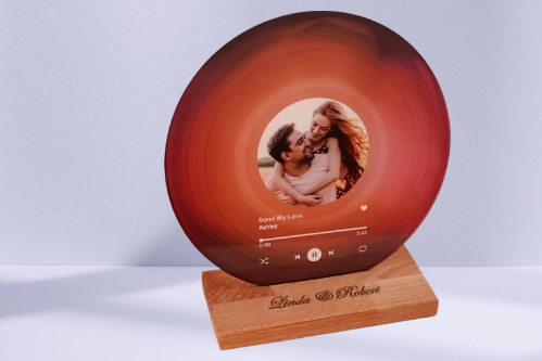 Personalized Vinyl Record Photo Acrylic Song Plaque: Ideal Gifts for Anniversaries, Birthdays, and Christmas
